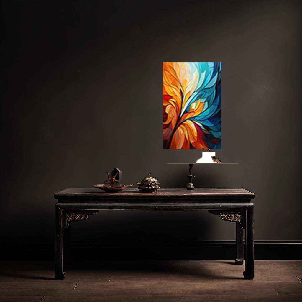 Abstract art metal poster 1 - TURTLEWINGS