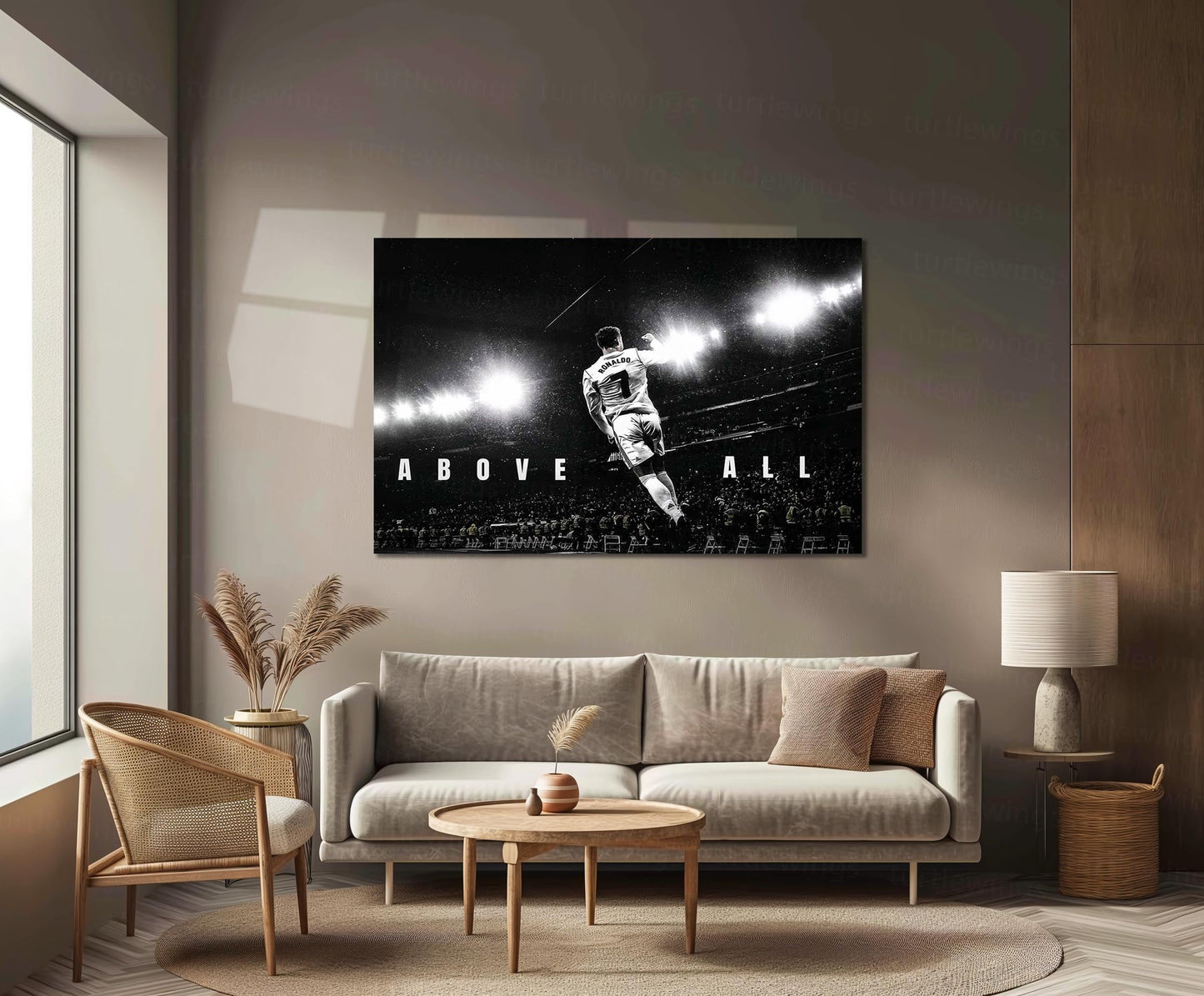 Cristiano Ronaldo – Above All Metal Poster CR7 Legacy Wall Art | Football Greatness Motivation Metal Frame