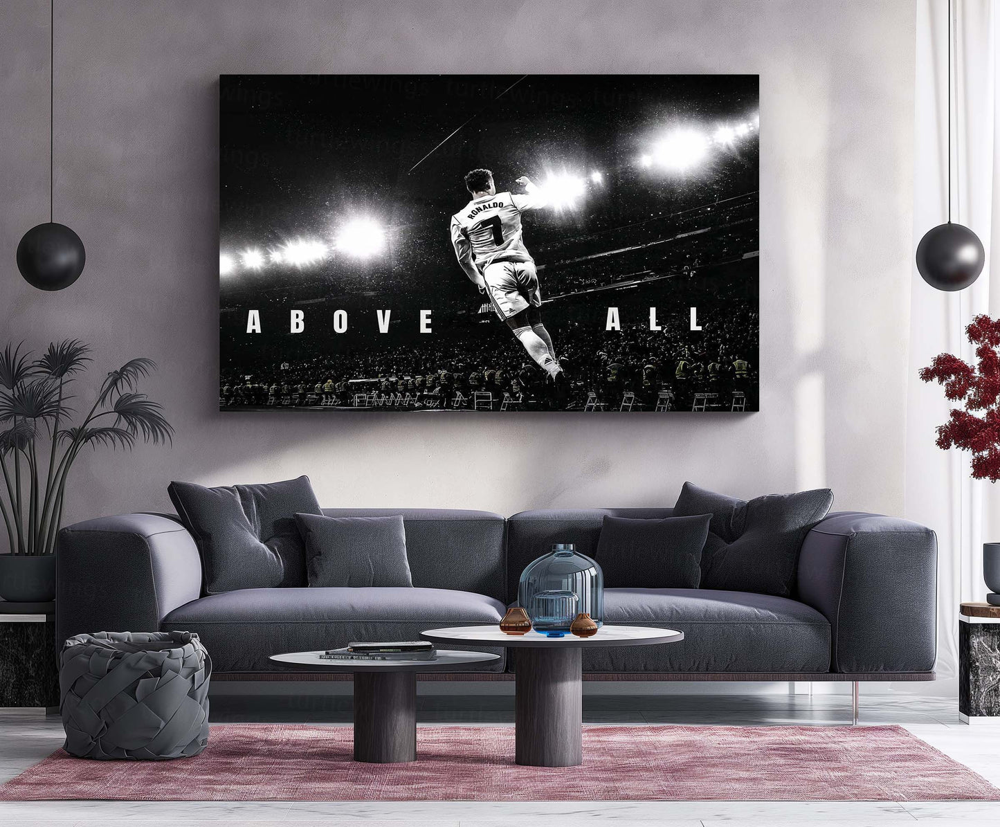 Cristiano Ronaldo – Above All Metal Poster CR7 Legacy Wall Art | Football Greatness Motivation Metal Frame