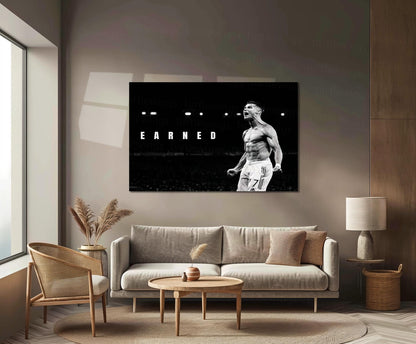 Cristiano Ronaldo – Earned Metal Poster CR7 Legacy Wall Art | Football Discipline Motivation Metal Frame