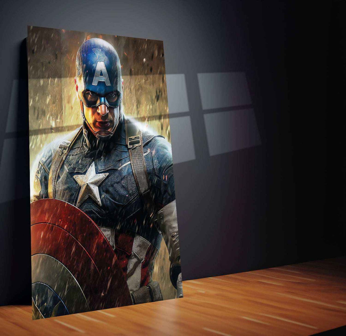 Captain America Metal Poster | Marvel Superhero Wall Art | Vibrant Comic-Inspired Decor - TURTLEWINGS