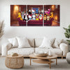 Cartoon Metal Poster Set of 3 | Cozy Cartoon Living Room Triptych Wall Art