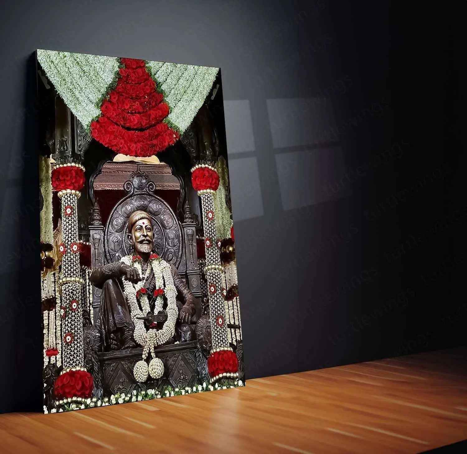 Chhatrapati Shivaji Maharaj Metal Frame - Honoring the Great Maratha Leader 4 - TURTLEWINGS