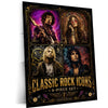 Classic Rock Icons – 4 Piece Set | Vintage Rock Legends Metal Frame | Retro Music Wall Art by TurtleWings