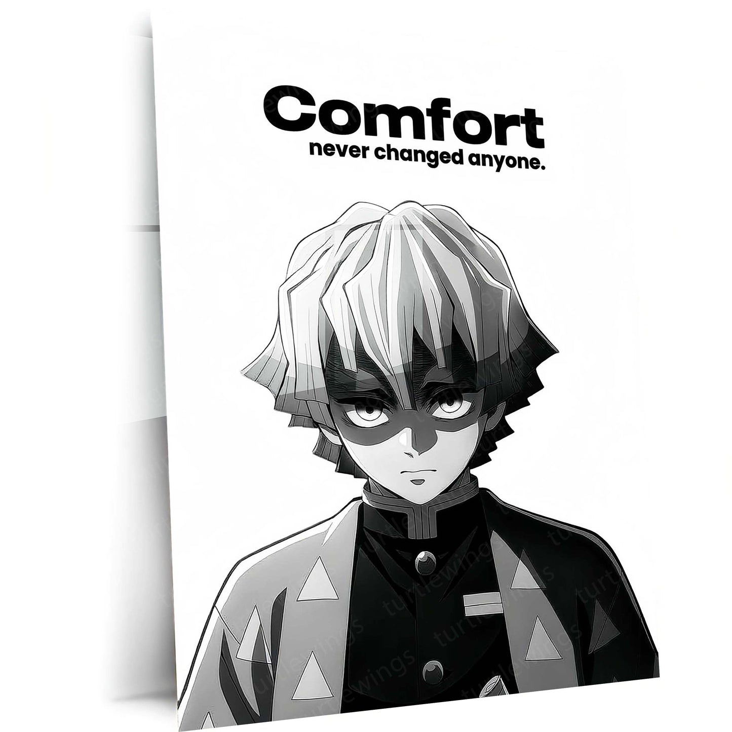 Anime Metal Poster | Zenitsu Agatsuma – Demon Slayer | Anime Growth Mindset Metal Frame