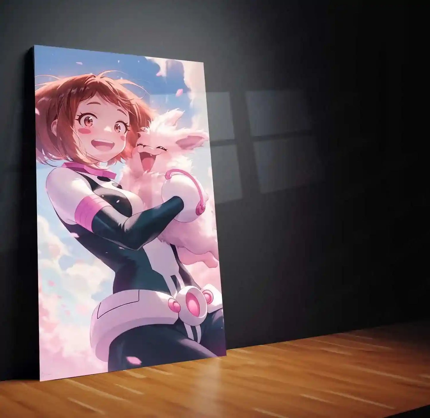 Anime Metal Poster | Ochaco Uraraka Metal Poster | My Hero Academia Wall Art | Zero Gravity Aesthetic Decor - TURTLEWINGS