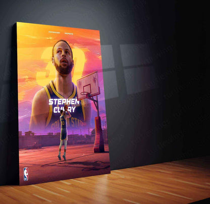 Stephen Curry Metal Frame â The Basketball Legend in Style - TURTLEWINGS