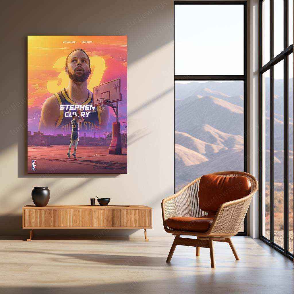 Stephen Curry Metal Frame â The Basketball Legend in Style - TURTLEWINGS