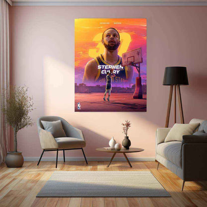 Stephen Curry Metal Frame â The Basketball Legend in Style - TURTLEWINGS