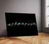 Cyberpunk Neon Typography – Metal Frame | Futuristic Glowing Text Wall Art | Bold Urban Sci-Fi Decor