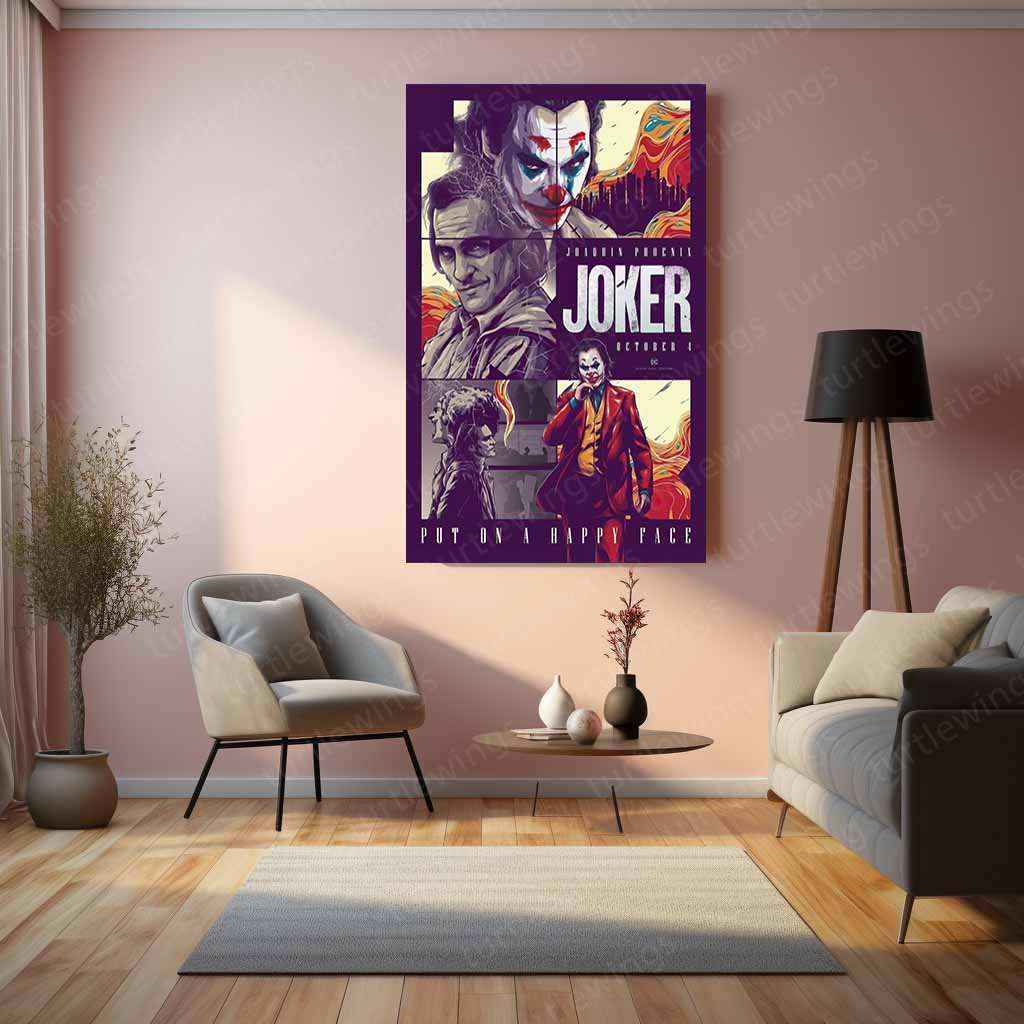Joker Metal Poster | DC Comics Villain Wall Art | Dark & Gritty Gotham Aesthetic - TURTLEWINGS