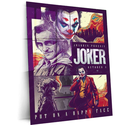 Joker Metal Poster | DC Comics Villain Wall Art | Dark & Gritty Gotham Aesthetic - TURTLEWINGS