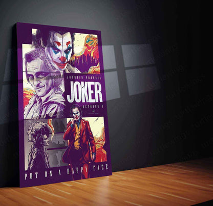 Joker Metal Poster | DC Comics Villain Wall Art | Dark & Gritty Gotham Aesthetic - TURTLEWINGS