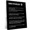 Quote Metal Poster | Dark Psychology – Human Behavior Insight Wall Art | Psychology Knowledge Inspirational Metal Frame