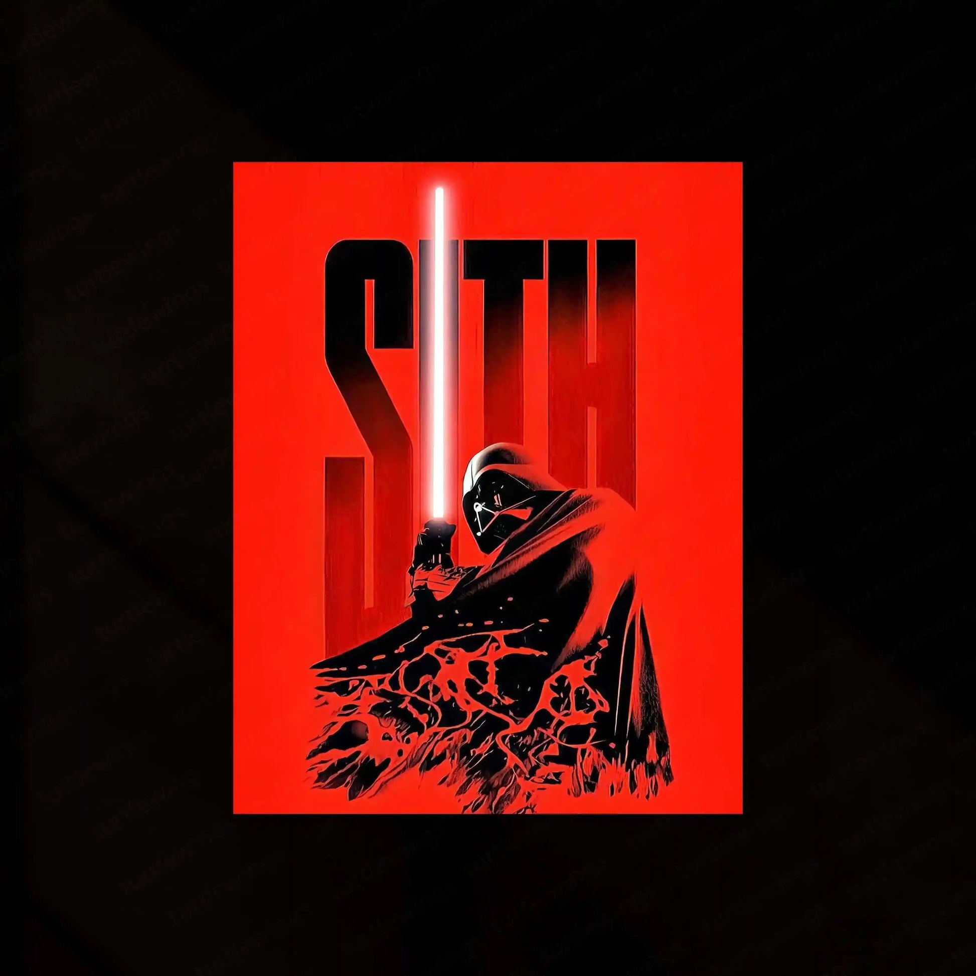 Darth Vader Sith Neon LED Metal Poster â Dark Side Star Wars Wall Art - TURTLEWINGS