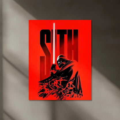 Darth Vader Sith Neon LED Metal Poster â Dark Side Star Wars Wall Art - TURTLEWINGS