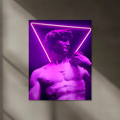 David Triangle Neon LED Metal Frame â Bold Geometric Art - TURTLEWINGS