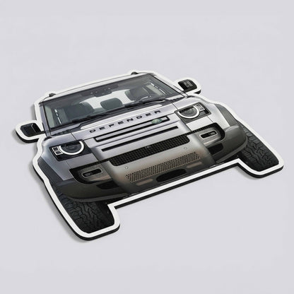 Land Rover Defender Floor Mat | Anti-Slip 3mm Absorbent Car-Style Flat Rug | Easy Clean Waterproof Designer Mat for Home & Garage