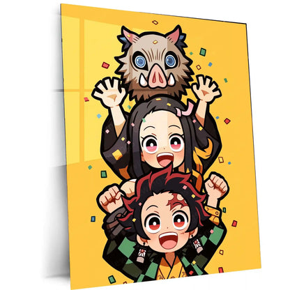 Anime Metal Poster | Demon Slayer Metal Poster | Tanjiro & Nezuko Anime Wall Art - TURTLEWINGS