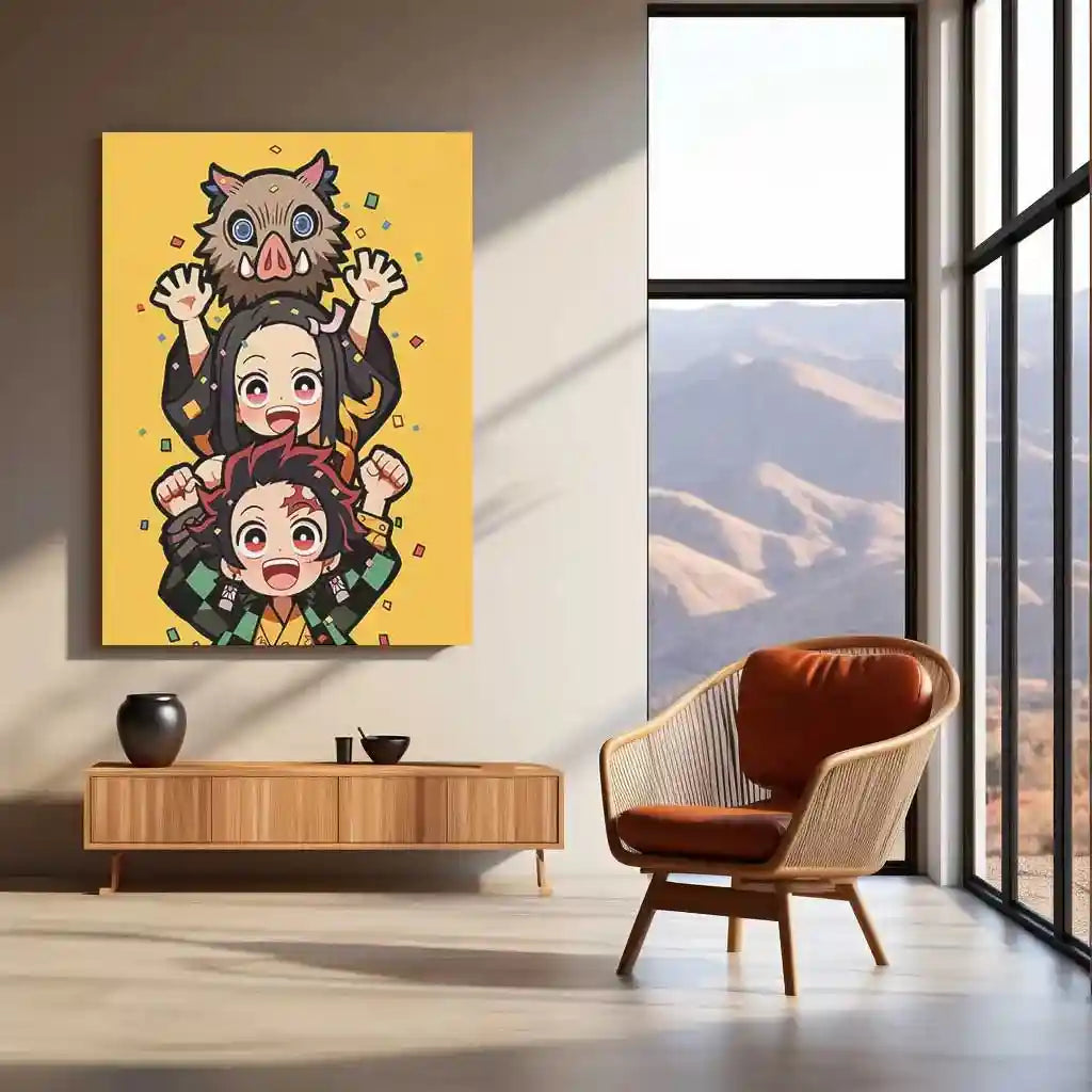 Anime Metal Poster | Demon Slayer Metal Poster | Tanjiro & Nezuko Anime Wall Art - TURTLEWINGS