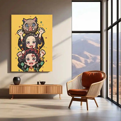 Anime Metal Poster | Demon Slayer Metal Poster | Tanjiro & Nezuko Anime Wall Art - TURTLEWINGS