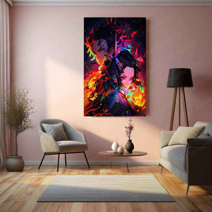 Demon Slayer Metal Poster – The Battle Against Demons - TURTLEWINGS