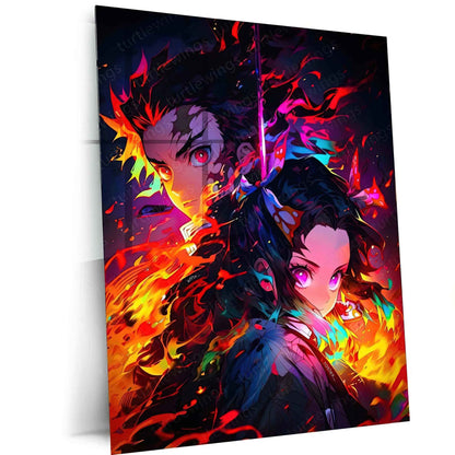 Demon Slayer Metal Poster – The Battle Against Demons - TURTLEWINGS