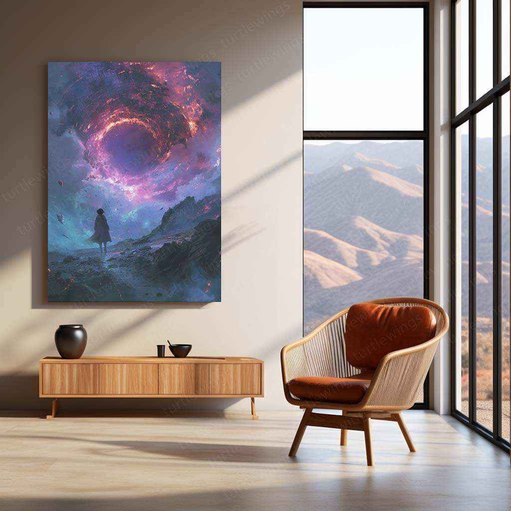 Mystical Goddess Portal Metal Poster | Fantasy & Spiritual Wall Art | Divine Energy Decor - TURTLEWINGS