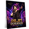 Diljit Dosanjh – Neon Punjabi Stage | Concert Energy Metal Frame | Punjabi Music Wall Art by TurtleWings