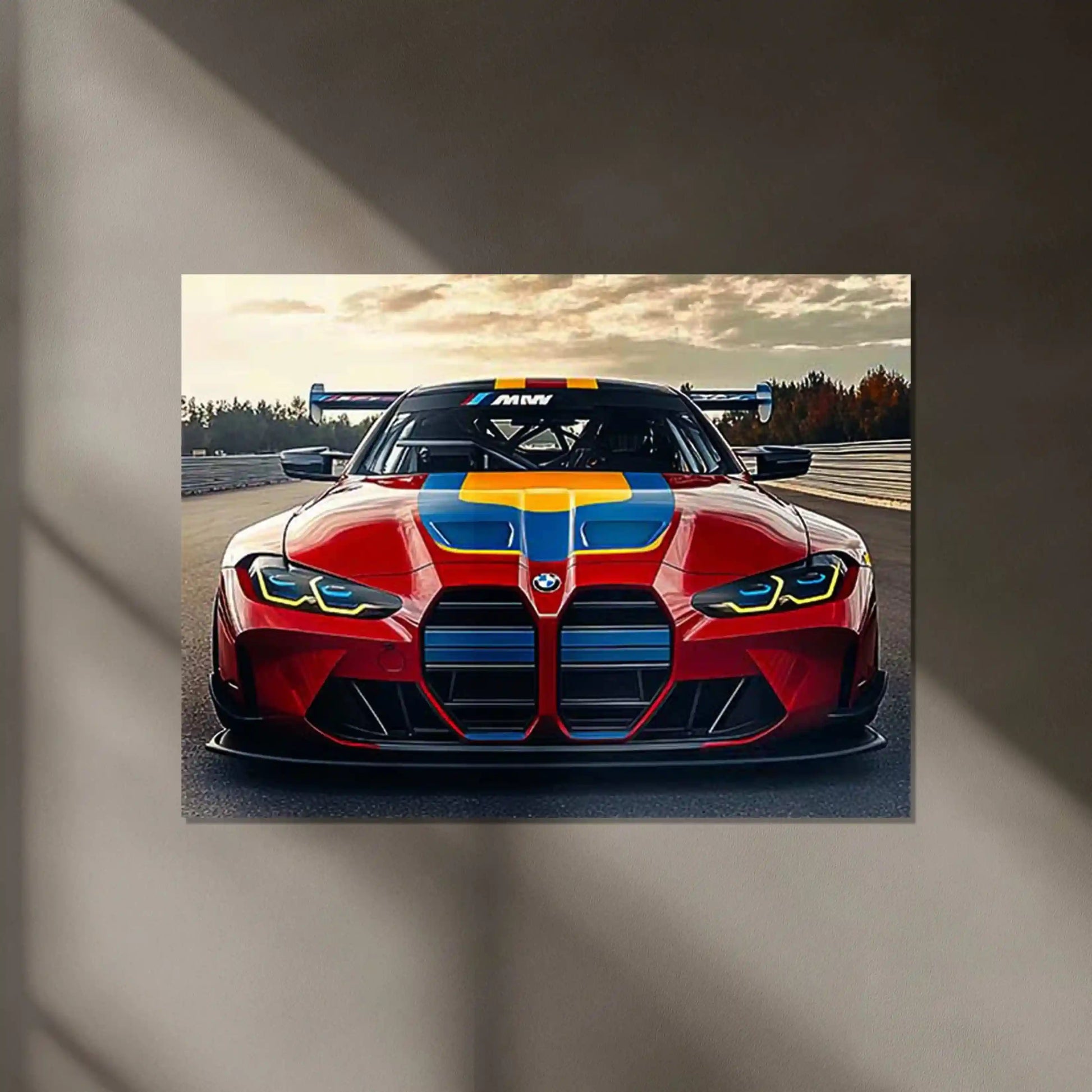BMW Racing Neon LED Metal Poster â Motorsport-Inspired Wall Art for Speed Enthusiasts.2 - TURTLEWINGS