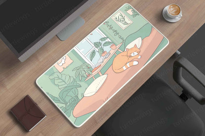 Sleepy Large Deskmat - Premium XL & XXL Gaming Mouse Pad - TURTLEWINGS