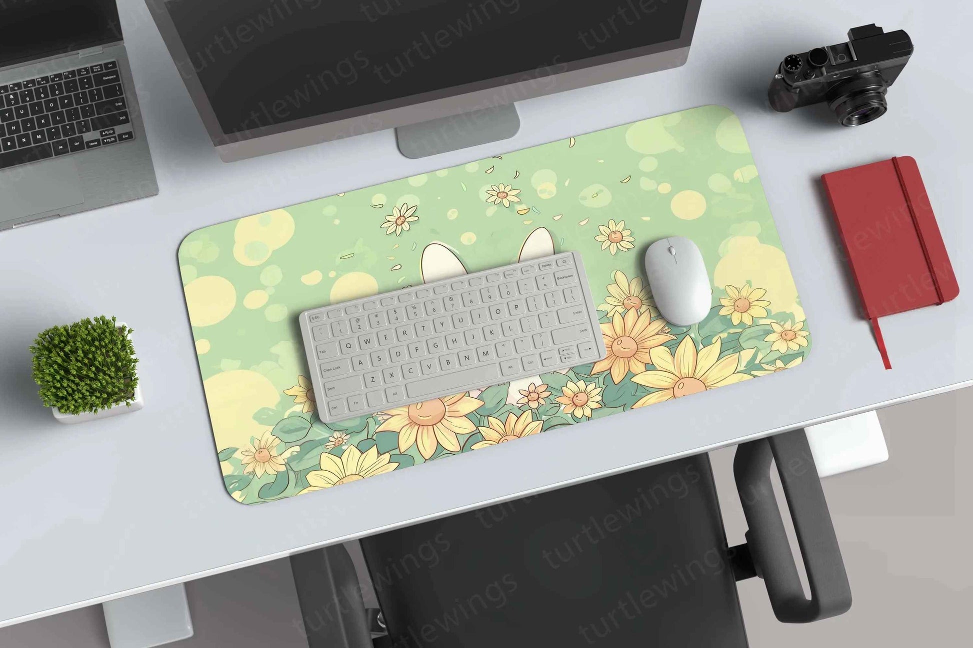 Sunflower Large Deskmat - Premium XL & XXL Gaming Mouse Pad - TURTLEWINGS