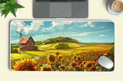 SunflowerField Large Deskmat - Premium XL & XXL Gaming Mouse Pad - TURTLEWINGS