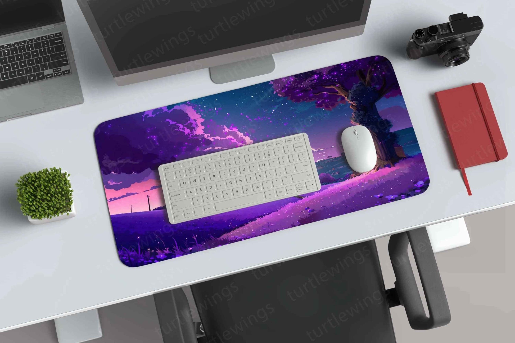 Purple Large Deskmat - Premium XL & XXL Gaming Mouse Pad - TURTLEWINGS