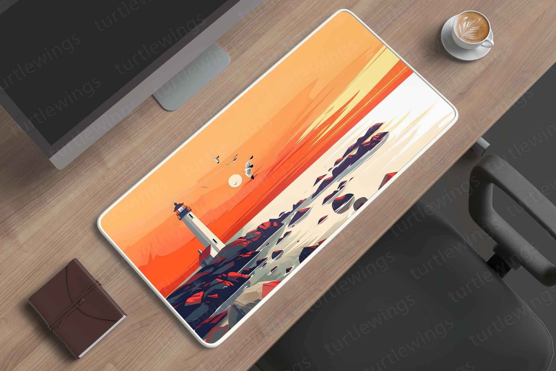 Shore Large Deskmat - Premium XL & XXL Gaming Mouse Pad - TURTLEWINGS