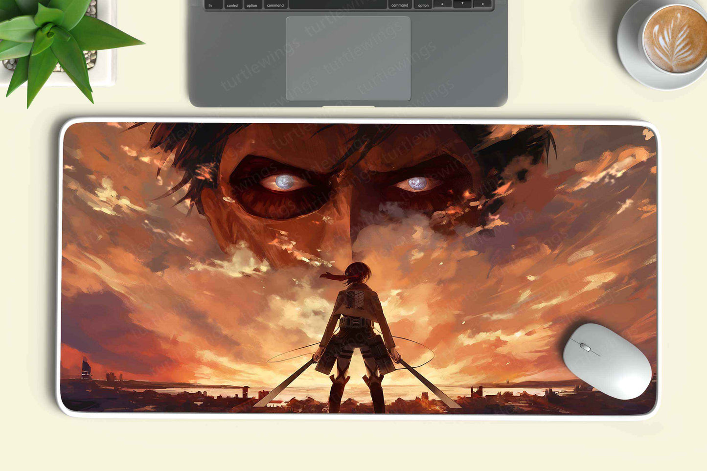 Attack-on-titan-Mikasa Deskmat - TURTLEWINGS