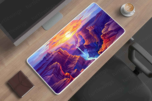 Waterfall Large Deskmat - Premium XL & XXL Gaming Mouse Pad - TURTLEWINGS