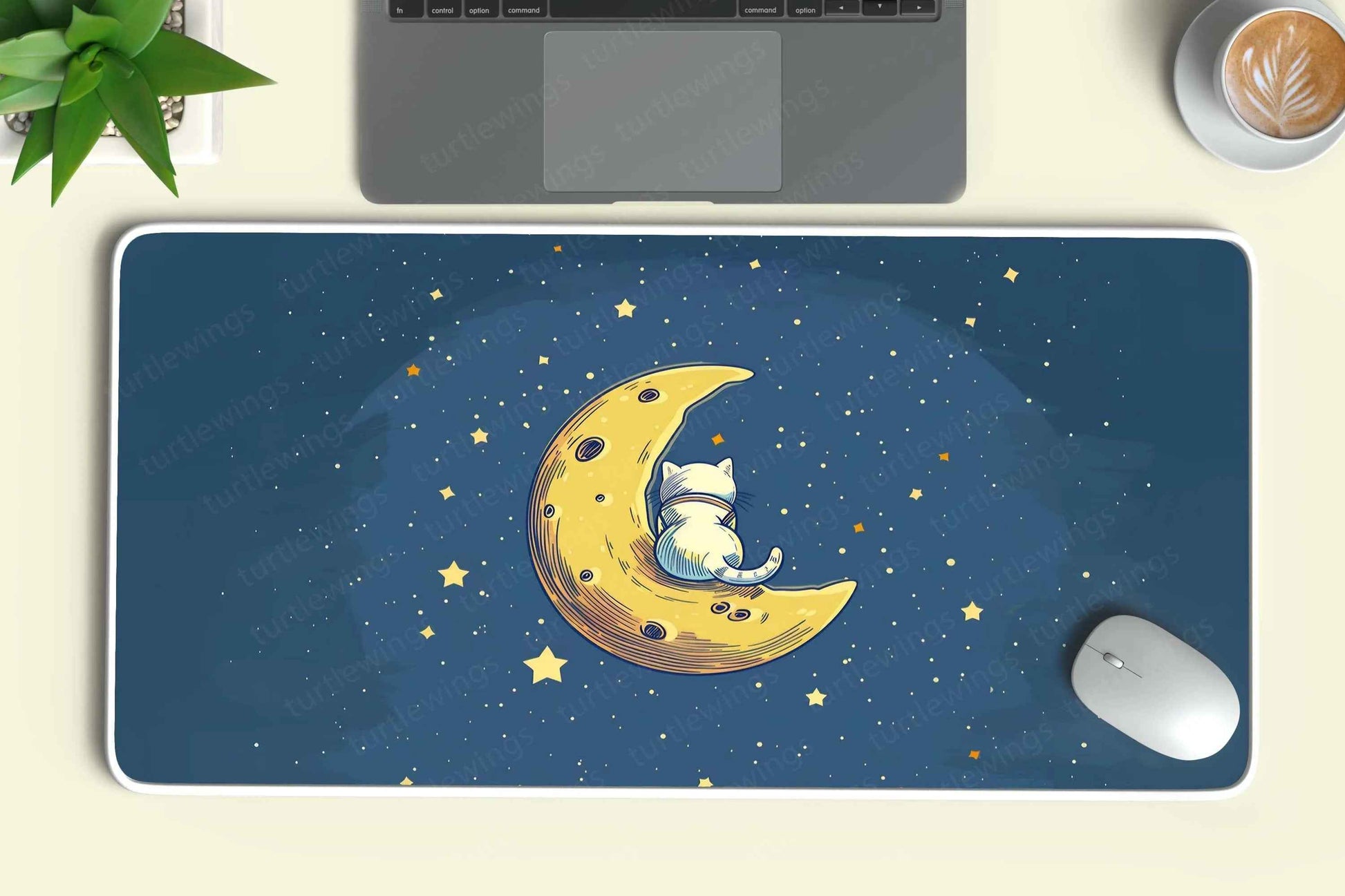 Catstronaut Large Deskmat - Premium XL & XXL Gaming Mouse Pad - TURTLEWINGS