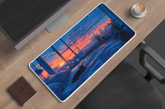 Blue Large Deskmat - Premium XL & XXL Gaming Mouse Pad - TURTLEWINGS