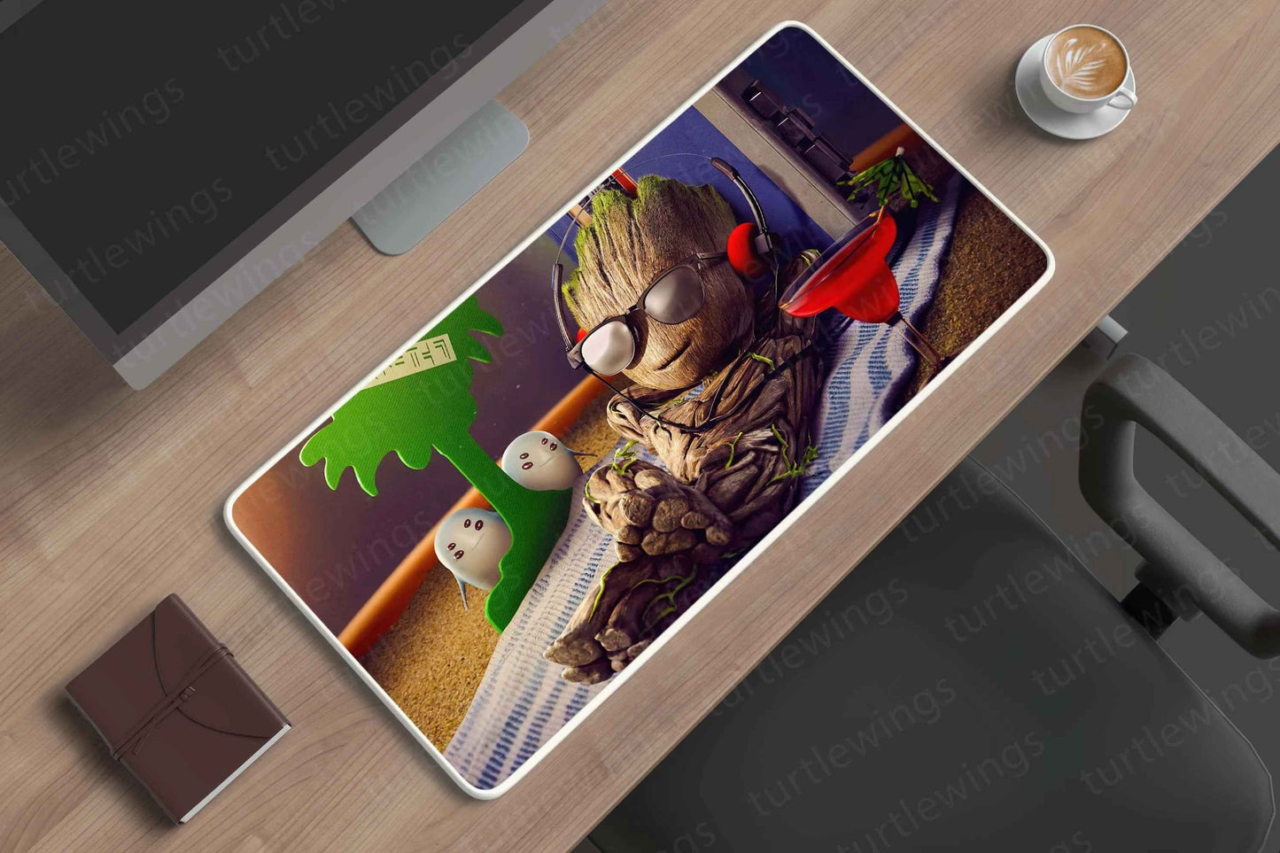 Groot-Chilling Deskmat - TURTLEWINGS