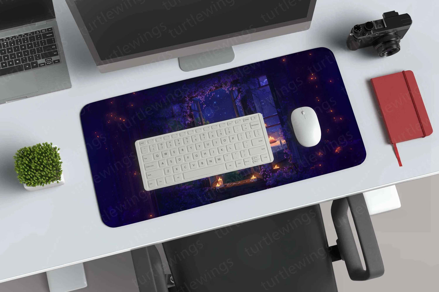NightWindow Large Deskmat - Premium XL & XXL Gaming Mouse Pad - TURTLEWINGS