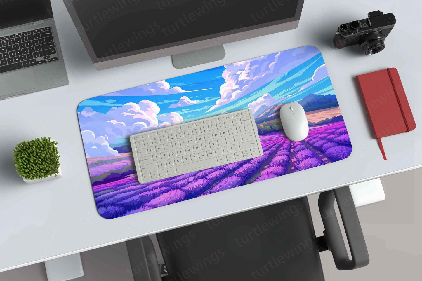 Lavender Large Deskmat - Premium XL & XXL Gaming Mouse Pad - TURTLEWINGS