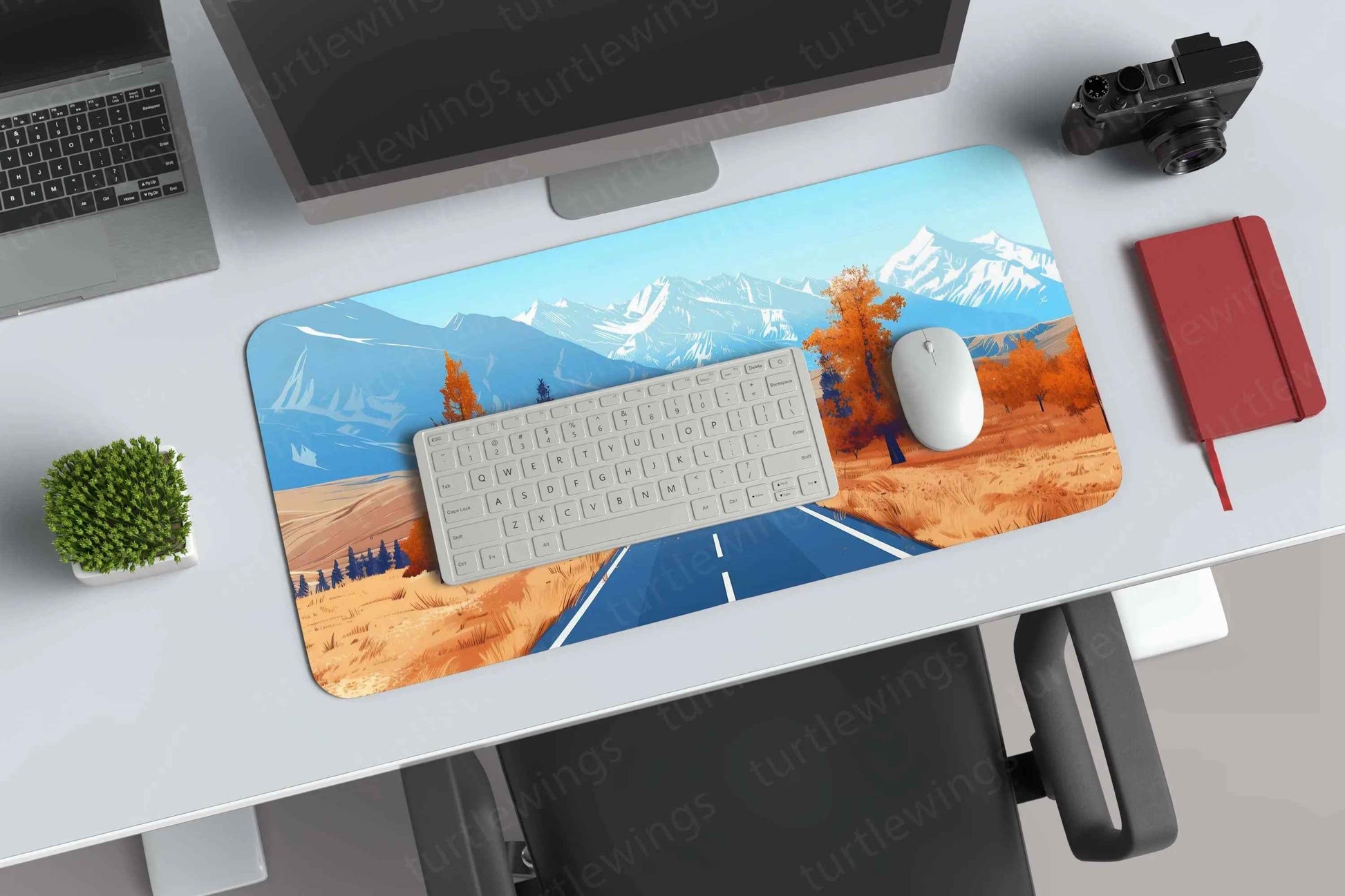 Mountains Large Deskmat - Premium XL & XXL Gaming Mouse Pad - TURTLEWINGS