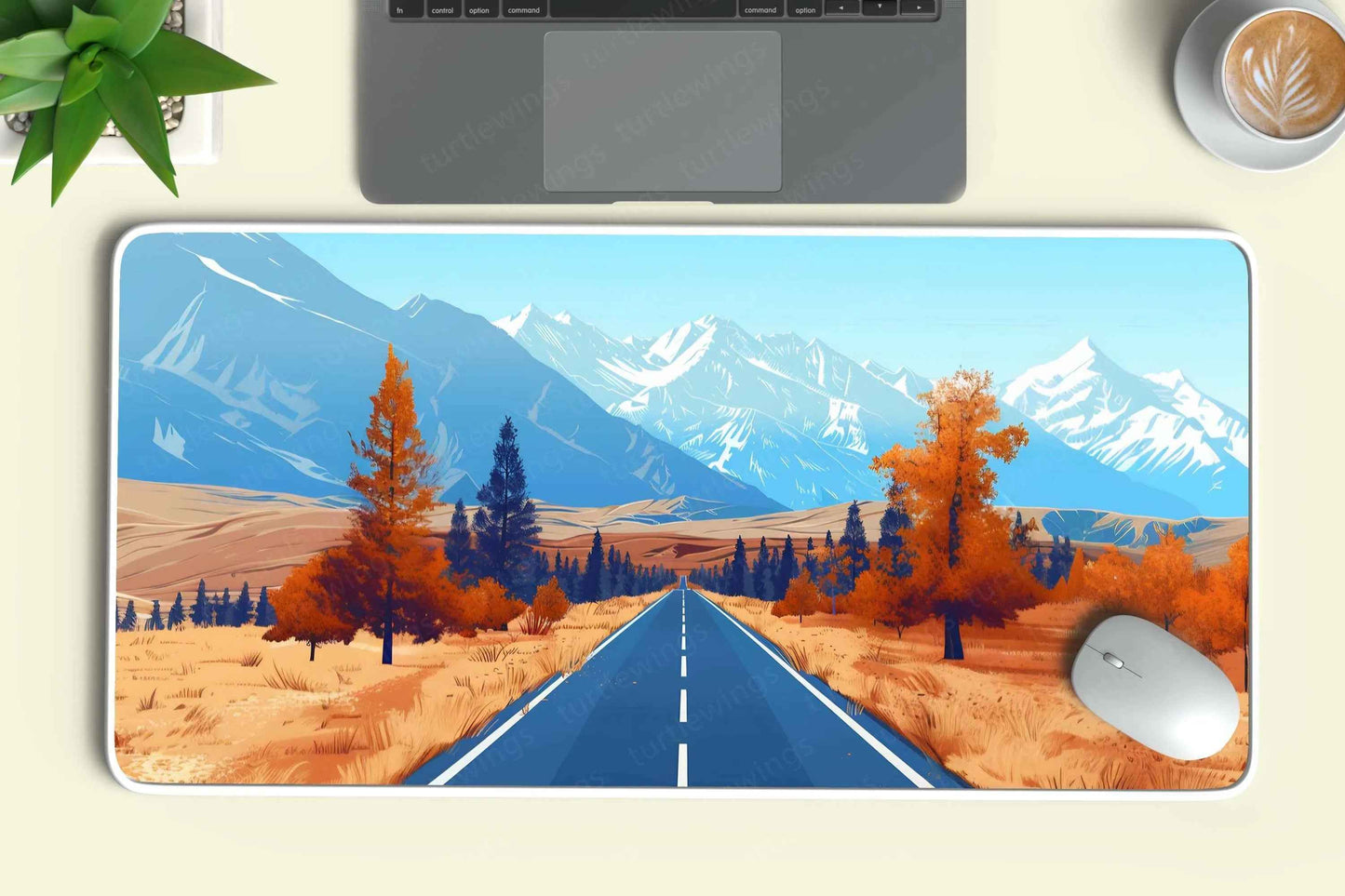 Mountains Large Deskmat - Premium XL & XXL Gaming Mouse Pad - TURTLEWINGS