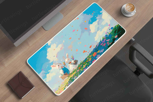 Bunny Large Deskmat - Premium XL & XXL Gaming Mouse Pad - TURTLEWINGS