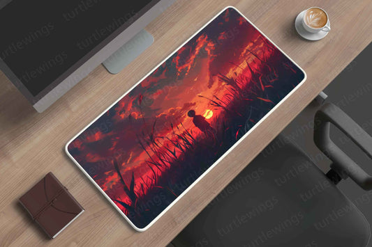 Red Large Deskmat - Premium XL & XXL Gaming Mouse Pad - TURTLEWINGS