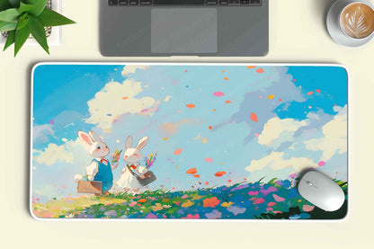 Bunny Large Deskmat - Premium XL & XXL Gaming Mouse Pad - TURTLEWINGS