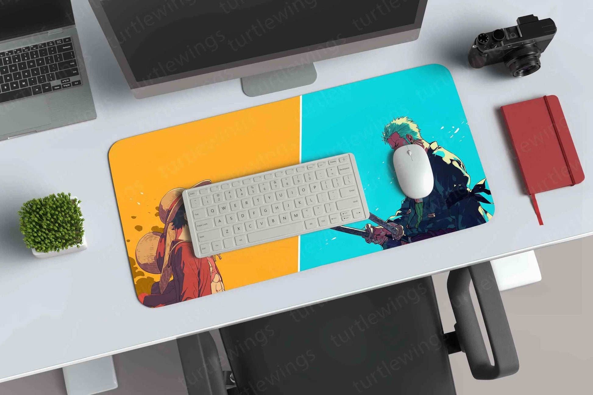 Luffy-x-Zoro-1 Deskmat - TURTLEWINGS