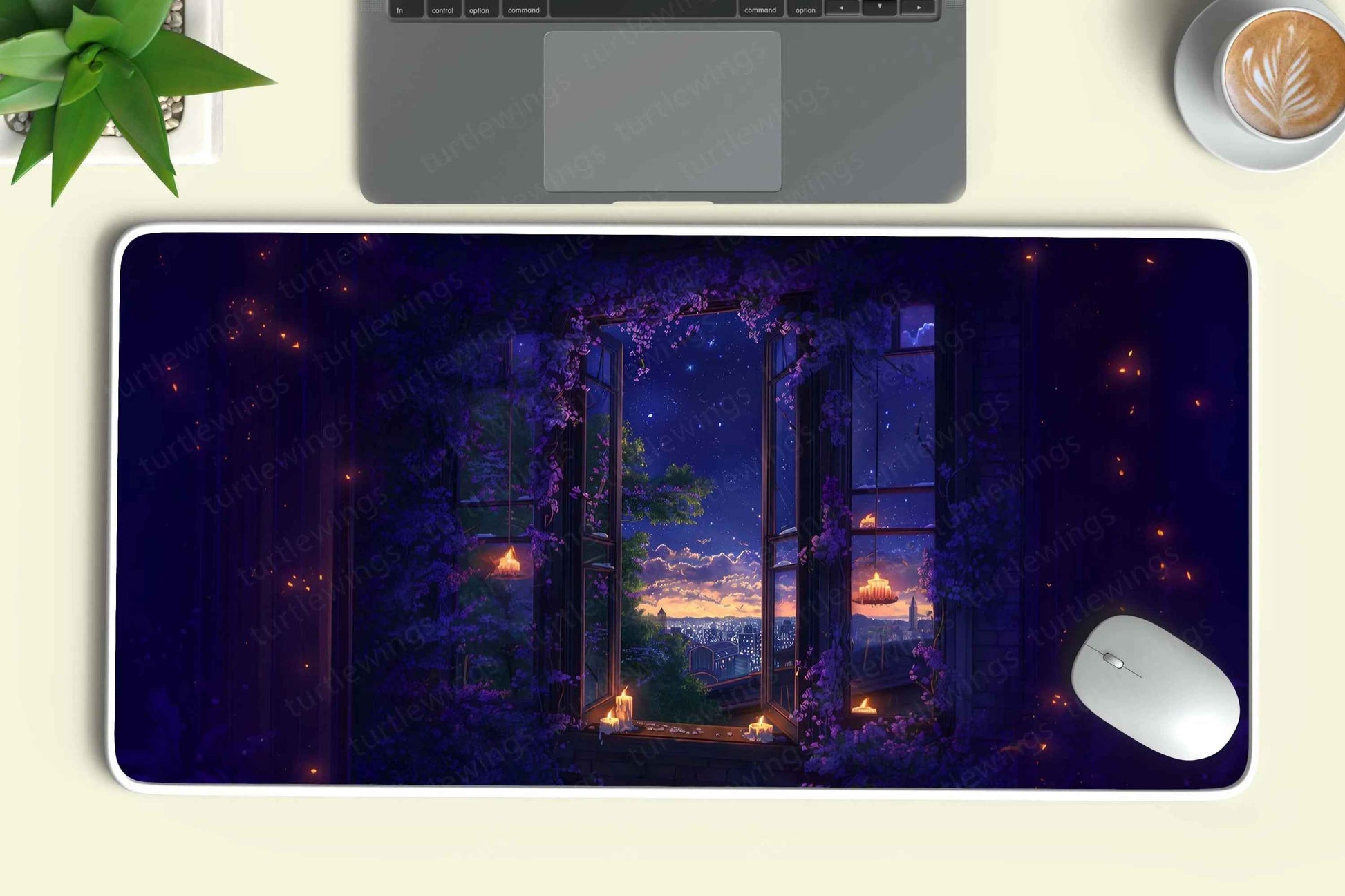 NightWindow Large Deskmat - Premium XL & XXL Gaming Mouse Pad - TURTLEWINGS