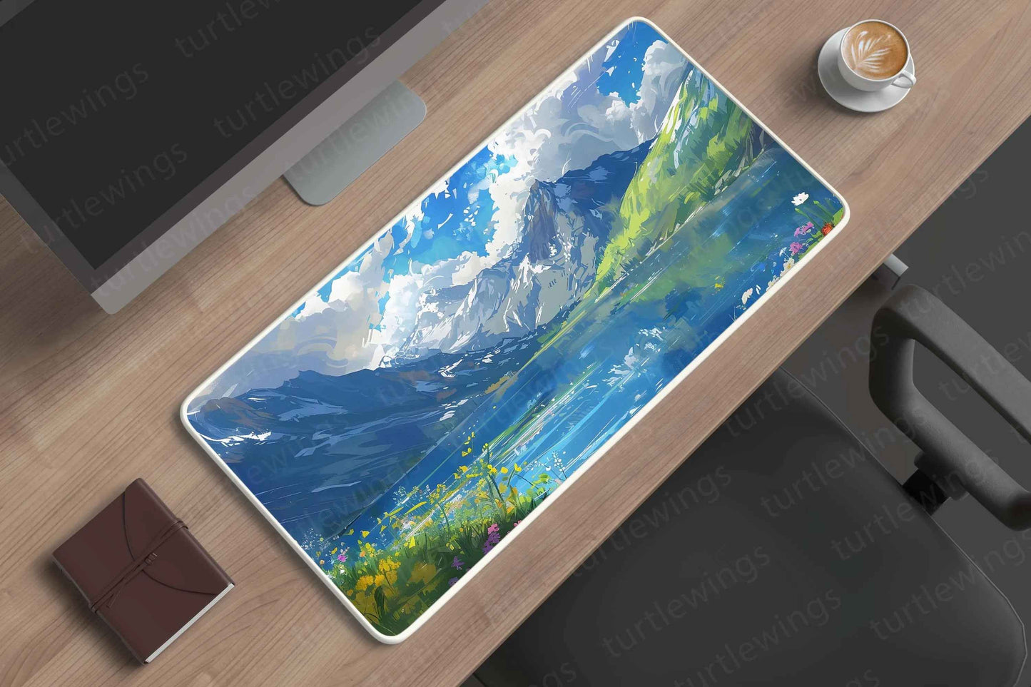 Lake And Mountains Large Deskmat - Premium XL & XXL Gaming Mouse Pad - TURTLEWINGS